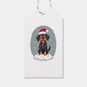 Black Labrador Christmas Santa Hat Xmas Pajama T-S Gift Tags