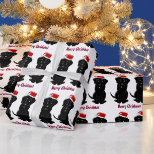 Black Labrador Christmas Wrapping Paper