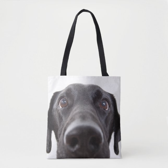 Black Labrador Closeup Portrait Tote Bag (Front)