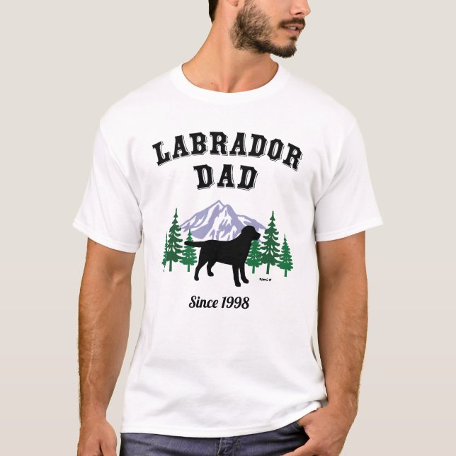 Black Labrador Dad Evergreen T-Shirt (Front)