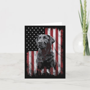 Black Labrador Dad Mum America 4th of July Card