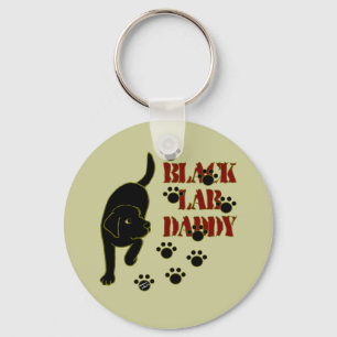 Black Labrador Daddy Key Ring