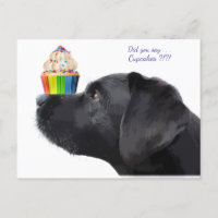 Black Labrador - Did you say Cupcakes - Dog Lover