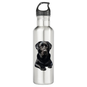 Black Labrador Dog 710 Ml Water Bottle