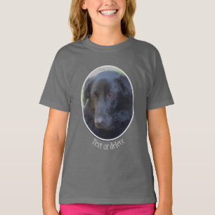 Black Labrador Dog Art Personalised  T-Shirt