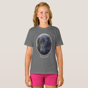 Black Labrador Dog Art Personalised  T-Shirt