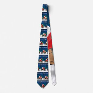 Black Labrador Dog Christmas Santa Claus   Tie