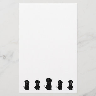Black Labrador Dog Design Stationery