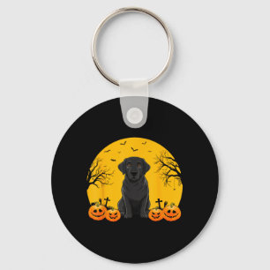 Black Labrador Dog Lovers Men Women Kids Halloween Key Ring