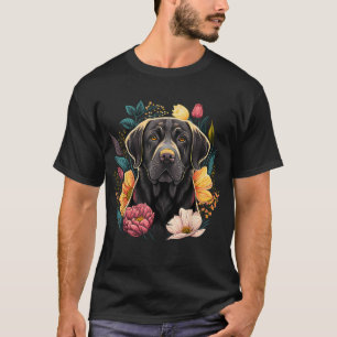 Black Labrador Dog On Black Labrador Retriever  T-Shirt