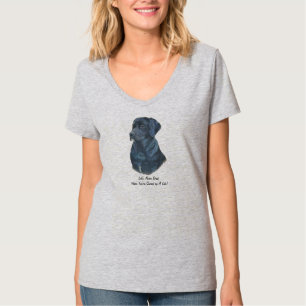 black labrador dog portrait original fun slogan T-Shirt