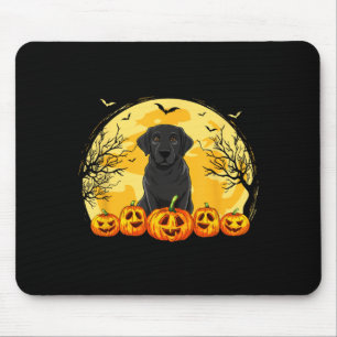 Black Labrador Dog Pumpkins Halloween Costume Men Mouse Mat