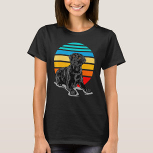Black Labrador Dog Sunset Vintage Retro Style Blac T-Shirt