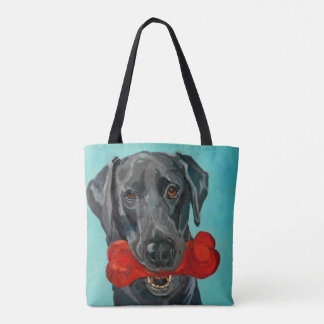 Black Labrador Dog Tote Bag