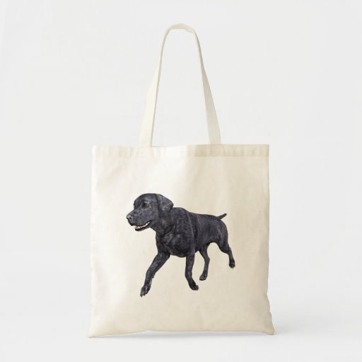 Image of Black Labrador Dog Walking Tote Bag