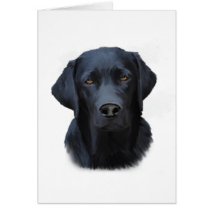 Black Labrador Dog Water Colour Art Painting