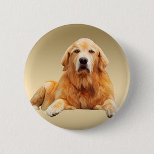 Black Labrador Dog Water Colour Art Painting 6 Cm Round Badge