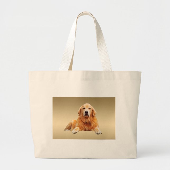 Black Labrador Dog Water Colour Art Painting Large Tote Bag (Front)