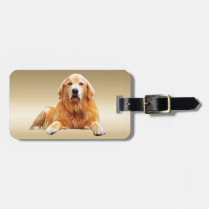 Black Labrador Dog Water Colour Art Painting Luggage Tag