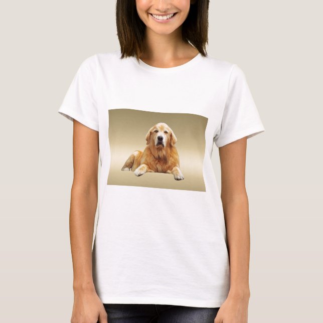 Black Labrador Dog Water Colour Art Painting T-Shirt (Front)