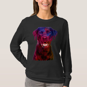 Black Labrador Dog Watercolor Labrador Retriever T-Shirt
