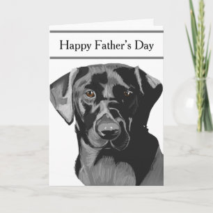 Black Labrador Editable Father’s Day Card