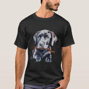 Black Labrador Fetching Stick - Pet Lover Puppy Do T-Shirt