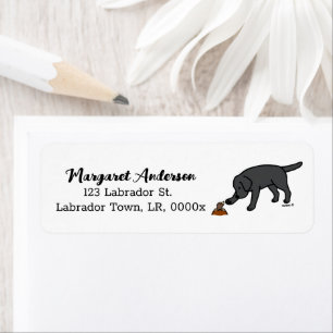 Black Labrador Friendly Return Address