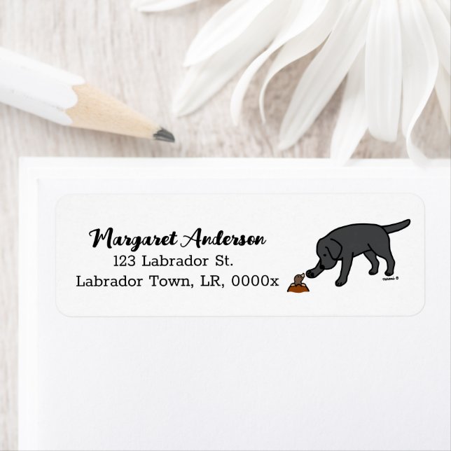 Black Labrador Friendly Return Address (Insitu)