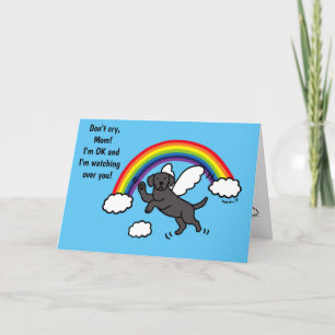 Black Labrador Guardian Angel (Rainbow Bridge) Card