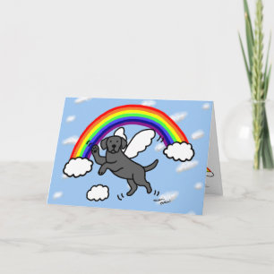 Black Labrador Guardian Angel (Rainbow Bridge) Thank You Card