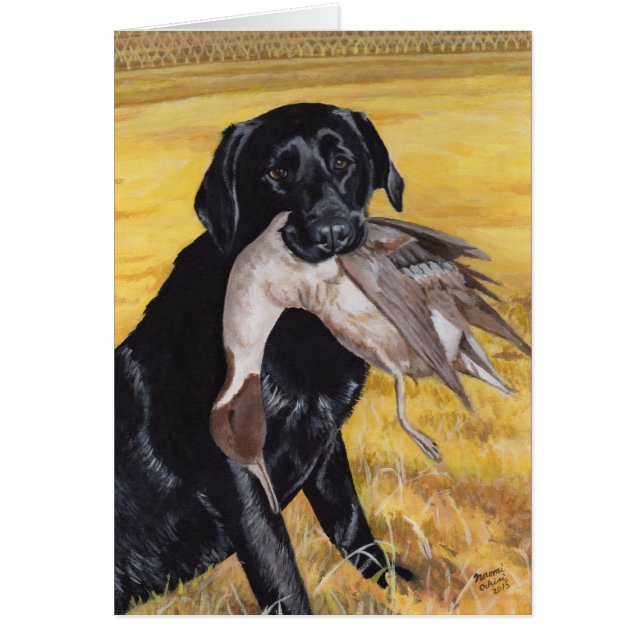 Black Labrador Hunting Dog (Front)