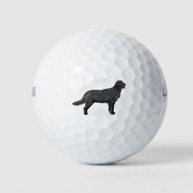 Black Labrador - Hunting Dog Golf Balls (Front)