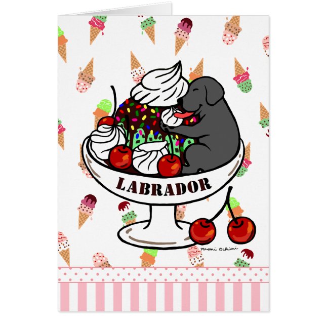 Black Labrador & Ice Cream Sundae (Front)