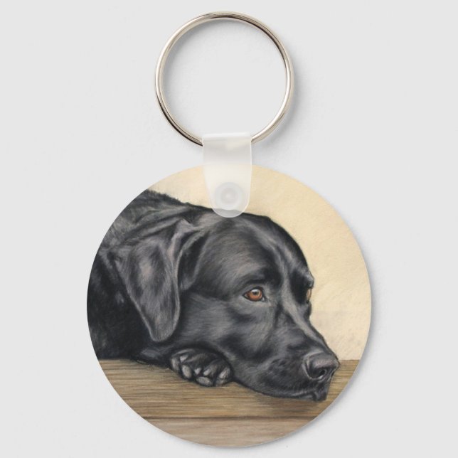 Black labrador key ring (Front)