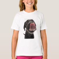 Black Labrador Licking Its Nose