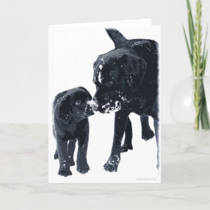 Black Labrador Love - Christmas Card