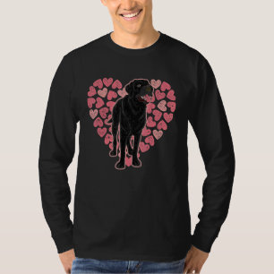Black Labrador Owner Animal Pet Hearts Dog Black T-Shirt