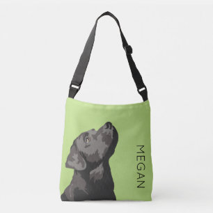 Black Labrador Personalised Cross Body Bag
