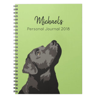 Black Labrador Personalised Journal Notebook