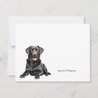 Black Labrador Personalised Note Card
