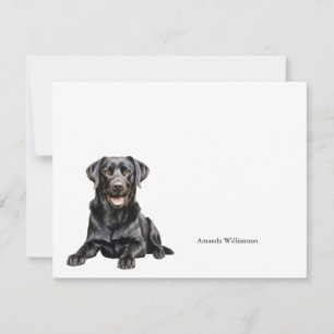 Black Labrador Personalised Note Card