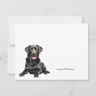 Black Labrador Personalised Note Card
