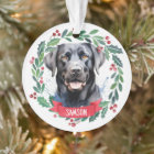 Black Labrador Personalized Cute Christmas Dog