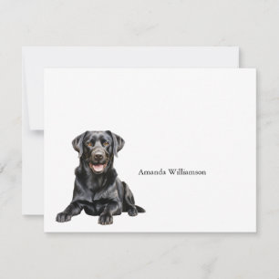Black Labrador Personalized Note Card