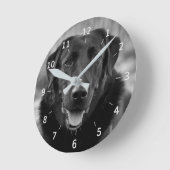 Black Labrador Photo Pet Dog Square Wall Clock (Angle)