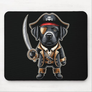 Black Labrador Pirate Dog Halloween Party T-Shirt2 Mouse Mat