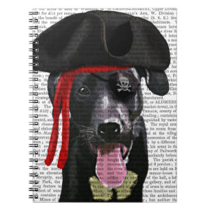 Black Labrador Pirate Notebook