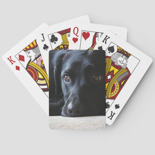 Black Labrador Playing Cards (Back)