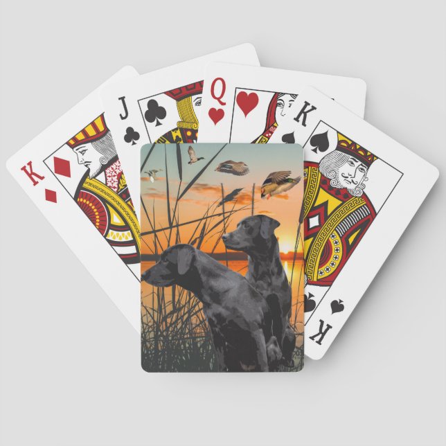 Black Labrador Playing Cards, Labrador Retriever Cards (Back)